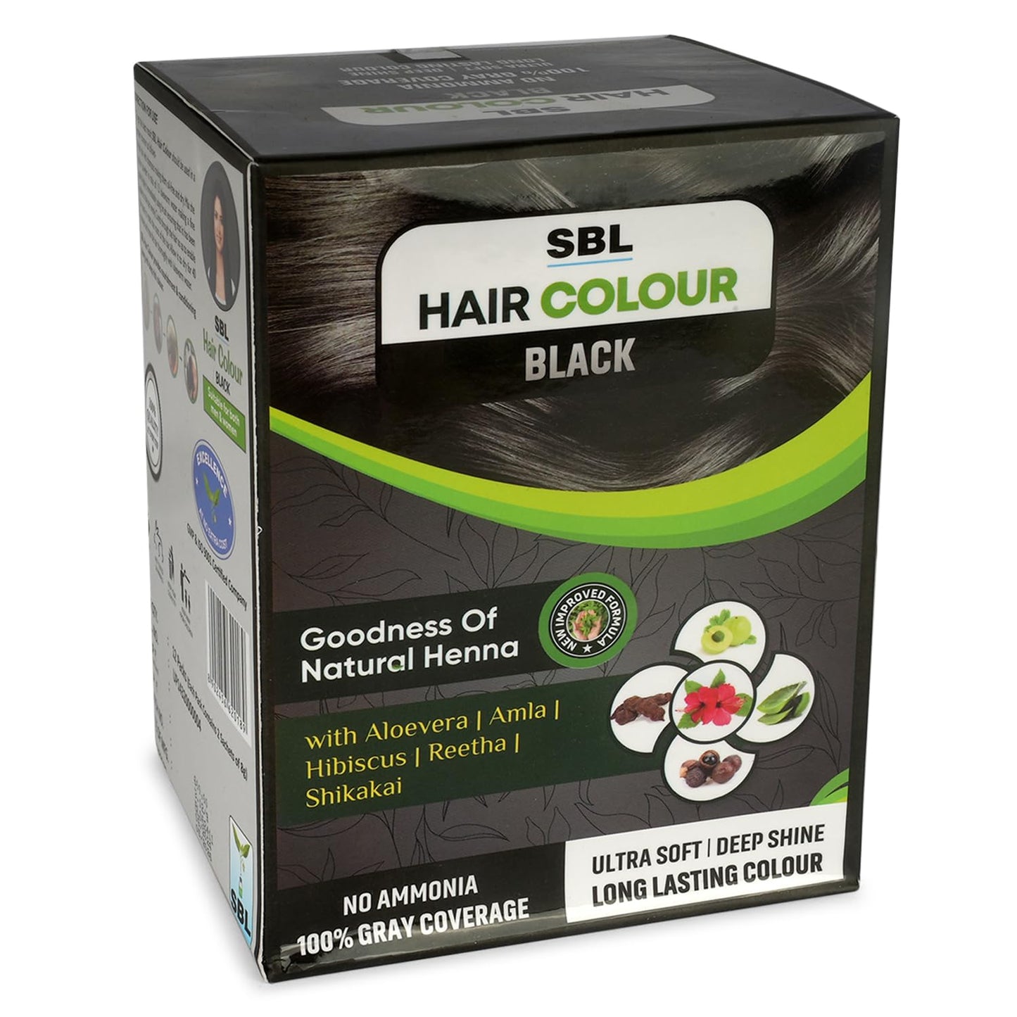 SBL Hair Colour 12 Sachets Black