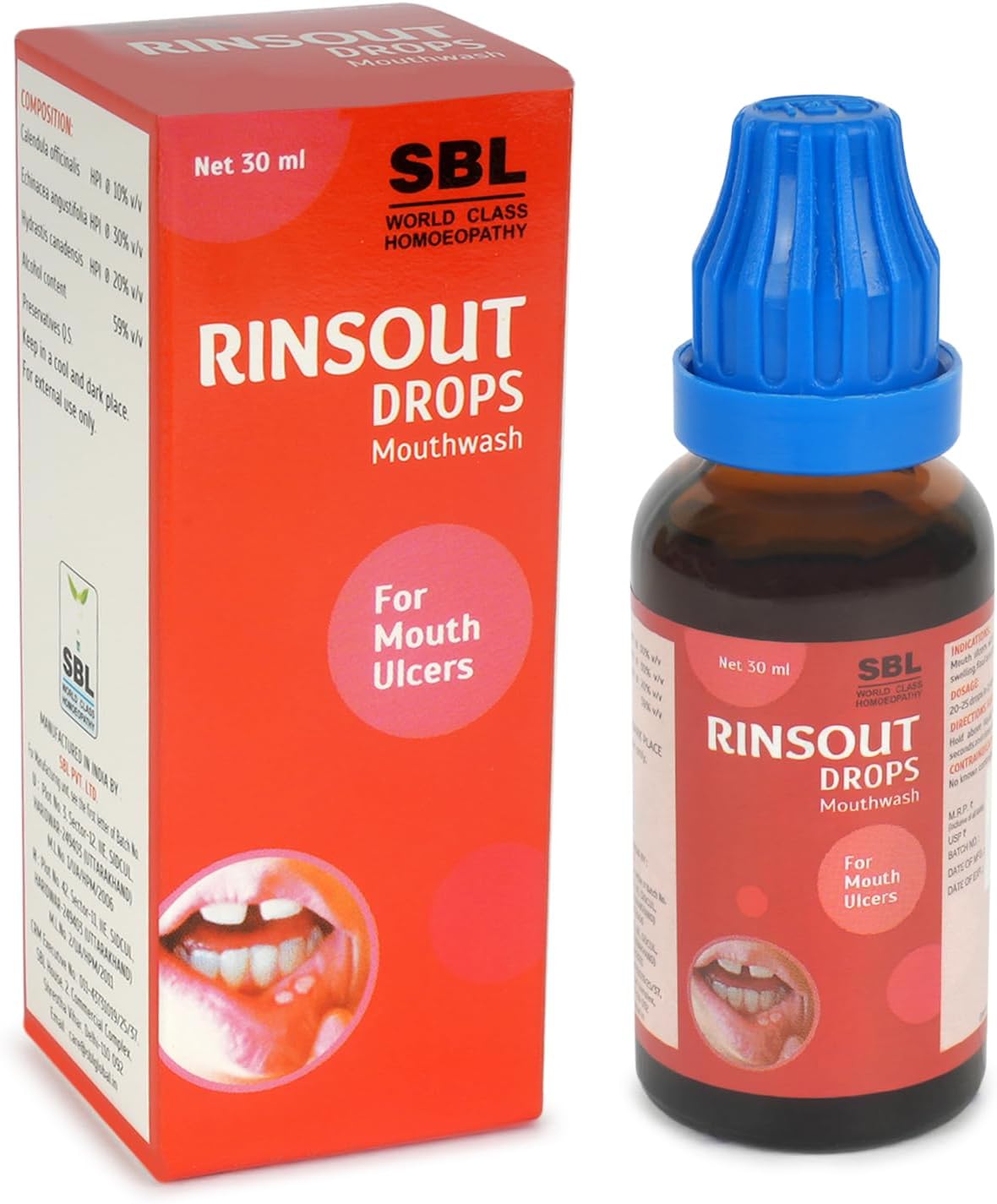 SBL Rinsout Drop Mouthwash 30 ml
