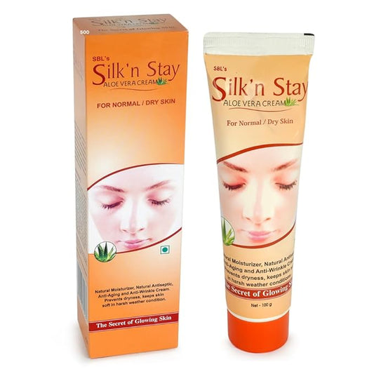 SBL Silk N Stay Aloe Vera Cream For Normal And Dry Skin 100 g