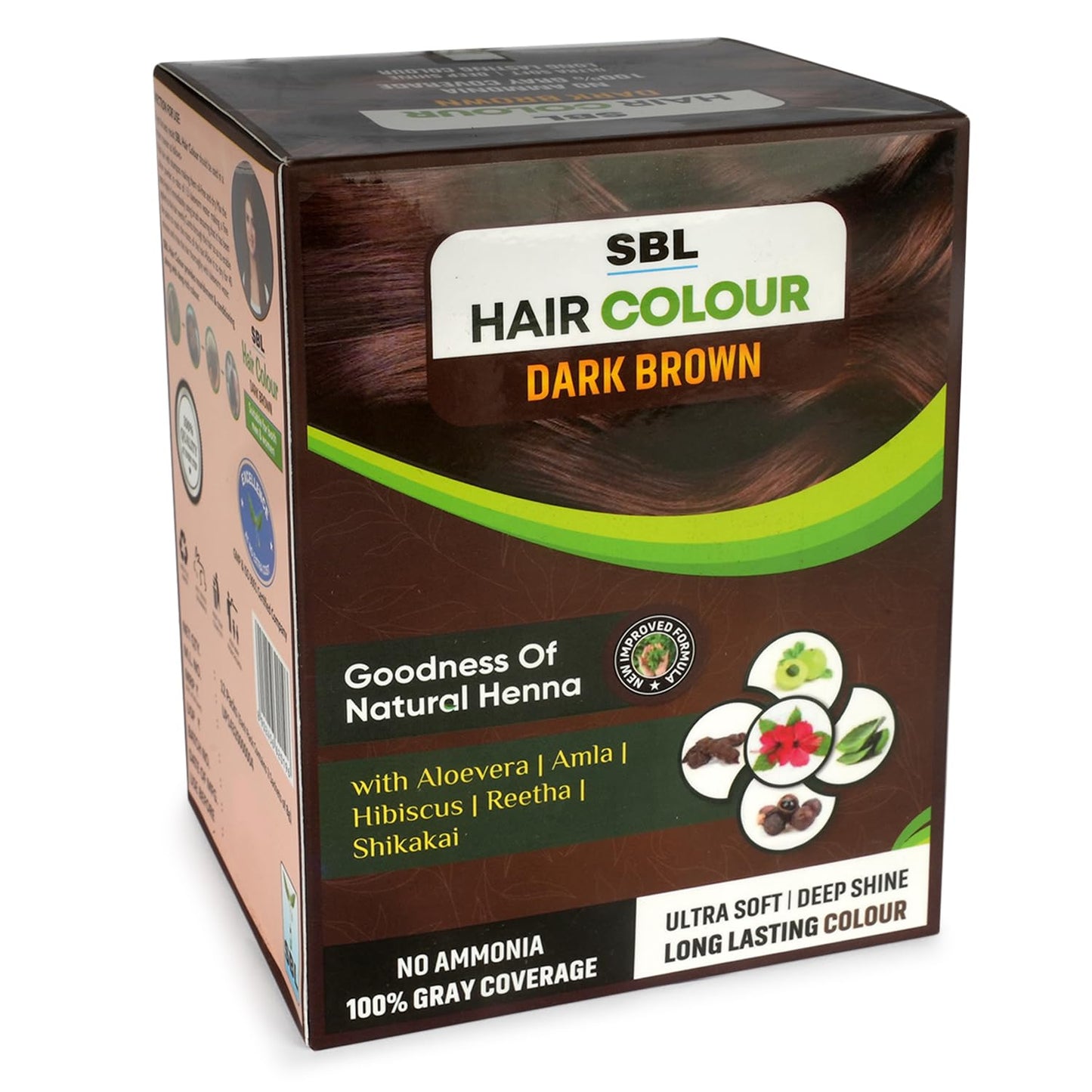 SBL Hair Colour 12 Sachets Dark Brown
